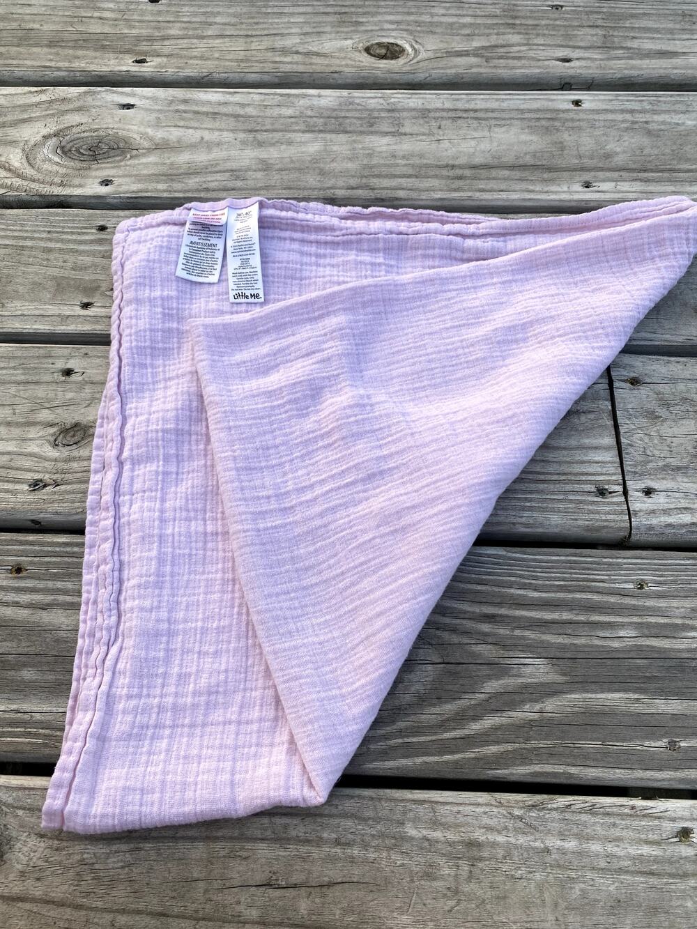 Little Me Pink Muslin Swaddle Blanket